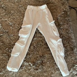 Size S White Lounge Pants w/ Pockets